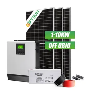 Off Grid 1kw 3kw 5kw 8kw Compleet Full Set 5 Megawatt Solar Generator Set Op Grid Zonnecel Power Systeem