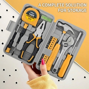 Kit de Herramientas Básico para el Hogar, Mini Caja de Herramientas OEM de Acero al Carbono, Estuche Rígido, Herramientas Manuales, Garantía de 3 Años, Reparaciones del Hogar, Mantenimiento de Oficina - Product Image 1