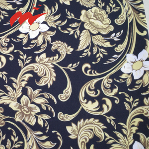 Роскошный дизайн, большой золотой цветок, легкий 4 направления, стрейч, спандекс, 100D полиэстер, тканая ткань с цветочным принтом для платья, блузки - Product Image 1