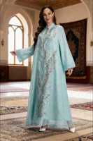 Robe de soirée élégante pour femmes, brodée de paillettes, style modeste, style d'Arabie Saoudite, vert rouge, abaya taille 2XL, vêtements musulmans traditionnels