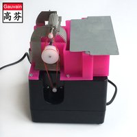 Machine à teindre les bords du cuir à double rouleau simple face, utilisée pour les bords du cuir courbes ou droits