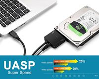 Adaptador SATA a USB 3,0, cable convertidor de disco duro externo para HDD de 2,5 "3,5", SSD con fuente de alimentación