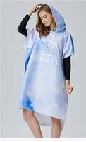 Serviettes Poncho de Plage à Capuche pour Adultes, en Polyester Imprimé Numérique Personnalisé, Séchage Rapide, pour Piscine et Surf, Vente en Gros
