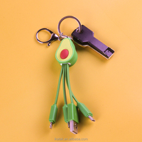 IKATAK 4 en 1 câble de charge Micro USB personnalisé avocat Promotion porte-clés 3A charge rapide PVC/TPE veste certifiée