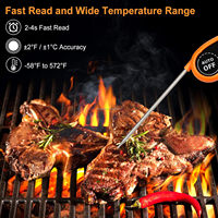 Termometer Daging Digital Bacaan Instan, Termometer Makanan untuk Memasak di Oven, Magnetik, Tahan Air dengan Lampu Latar, untuk BBQ, Barbekyu, dan Memanggang