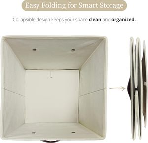 Cubos de almacenamiento plegables para el hogar al por mayor, organizador de ropa, estante, cesta, organizador de cubos con asas dobles, caja de almacenamiento, contenedores - Product Image 5