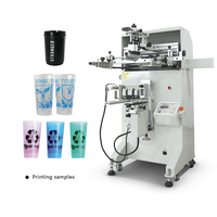Máquina de serigrafía de botella de vidrio con contenedor de plástico Manual semiautomático de alta calidad S250
