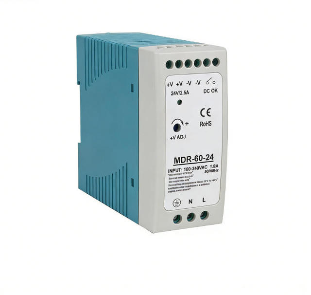 24V 2.5A 60W Single Output AC-DC Industrial DIN Rail Power Supply MDR60-24 100-240V AC Input