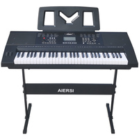 Aiersi Brand 61 Keys Digital Piano Desktop Keyboard Musical Instrument LCD Display Portable Touch Response Electronic Organ