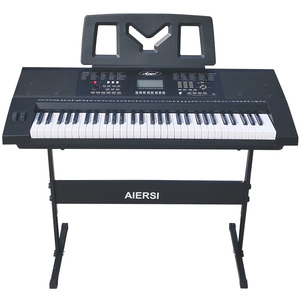 <span class=keywords><strong>Piano</strong></span> <span class=keywords><strong>numérique</strong></span> Aiersi 61 touches, clavier de bureau, instrument de musique, écran LCD, portable, réponse tactile, orgue électronique - Product Image 2