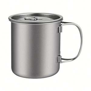USSE 450ml Camping en plein air tasse en titane tasse ultra légère tasse à eau avec lèvre randonnée tasse à café - Product Image 6