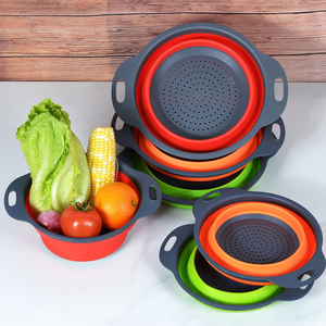Accesorios de Cocina, Colador Redondo para Filtro de Agua, Recipiente para Lavar Frutas, Colador, Tazón Plegable - Product Image 6
