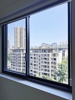 Fenêtres coulissantes en verre d'aluminium à double vitrage trempé de haute qualité pour maison Fenêtre insonorisée de style moderne à la française