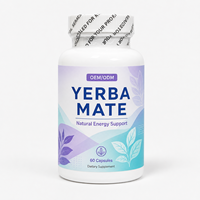 Capsules de Yerba Maté en Marque Blanche OEM ODM Formule Personnalisée Conception Artistique Énergie Naturelle 60 Comprimés
