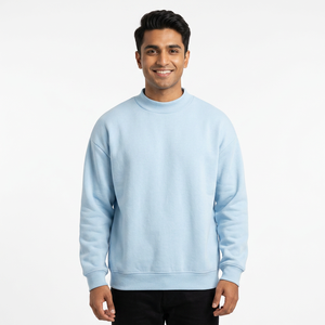 Mens Winter Casual Sweatshirt <b>Thick</b> <b>Fleece</b> Pullover Warm Crewneck Long Sleeve Thermal Top Streetwear for Cold Weather - Product Image 1
