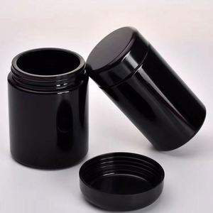 Pot en verre violet foncé naturel de 100/250/500/1000 ml, bouteille alimentaire anti-odeur pour suppléments, bonbons gélifiés, fleurs séchées, avec bouchon à vis et sérigraphie - Product Image 3