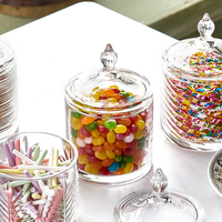 Hot Selling Minimalist Eco-Friendly Clear Glass Sugar Bowl Storage Jar Freshness Preservation for Dry Food Candy Giveaways