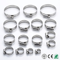 Abrazadera de manguera de tornillo sin fin de alto torque estilo americano, SS 201, con cabeza hexagonal ranurada, herramienta de conexión para hidrantes contra incendios y plomería, banda fiable