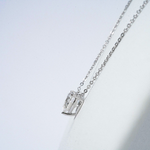 Starsgem - Collar con Colgante de Moissanita en Forma de Corazón de 8*8 mm, Plata de Ley 925, Collar Encantado - Product Image 3