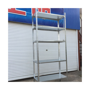 Inverted Hole Angle Steel <b>Shelves</b> 5 Layer Adjustable Galvanized Carbon Steel Storage <b>Rack</b> For Warehouse Commercial Use - Product Image 5