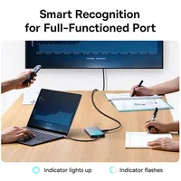 Baseus USB Typ C zu HDMI-kompatibler HUB-Adapter 13-In-1 DP 4K 60Hz 120Hz RJ45 VGA Konverter PD 100W USB 3.0 2.0 für Macbook PC