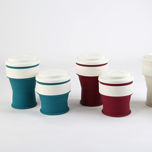 500ml Silicone Folding Cup No Dropshipping BPA-Free Portable Travel Mug with Leak-Proof Lid for Hot & Cold Drinks - Product Image 6