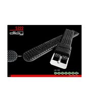 Correa de Reloj Deportiva de Silicona Negra Diloy S222 de España, 18mm-24mm, Diseño de Neumático de Auto