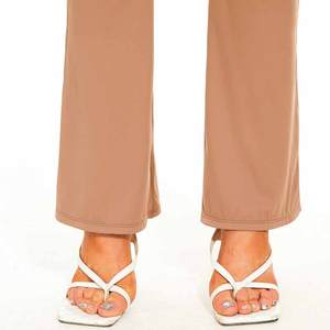 Wholesale Women Casual <strong>Unitard</strong> Flared Jumpsuit Spaghetti Straps Seamless One Piece Set Bodycon Workout Gym Yoga Jumpsuit - Product Image 3