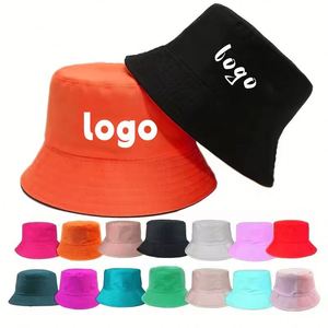Sombreros de Pescador Unisex de Algodón Sólido, Venta al por Mayor, Logotipo Bordado Personalizado, Protección Solar para Niños y Pescadores - Product Image 1