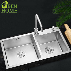 Cabinet Stainless Steel Sink Kitchen Sinks Prices Cabinet Handmade Luxury Double Bowl Organizer Rack Shelf Storage Stainless Steel Kitchen Sink