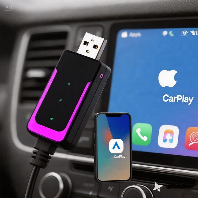Universal 2 in 1 Wireless Carplay Android Auto USB Carplay Adapter