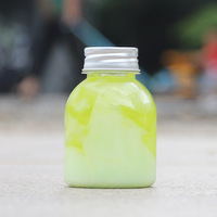 Mini bouteille de jus de tir clair 60ml 2OZ bouteille de jus en plastique PET avec bouchon inviolable bouteille de jus pressée à froid