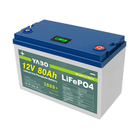 Systèmes solaires 6000 cycle de vie cycle profond 12V cellule de batterie au lithium-ion 80Ah LiFePO4 batterie au lithium