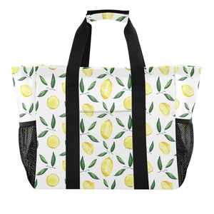 Lemon Design Fashion Women's <b>Extra</b> <b>Large</b> Durable Waterproof Portable Foldable Reusable Tote Convenient <b>Storage</b> <b>Bag</b> - Product Image 1
