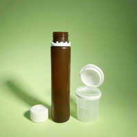 Offre Spéciale – Flacon double compartiment en PP de 20 ml pour liquides buccaux et médicaments en comprimés, avec logo personnalisé sérigraphié et bouchon à vis scellé