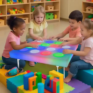 Kids Montessori Educational Interactive LED Game Table Foldable Musical <strong>Sensory</strong> <strong>Toy</strong> 16 RGB <strong>Lights</strong> Touch Control for Children - Product Image 1