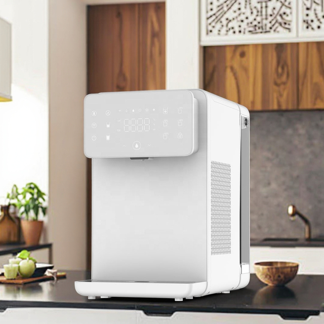 Household Desktop Reverse Osmosis RO Water Dispenser and Purifier with UV Hot and Cool Water Features