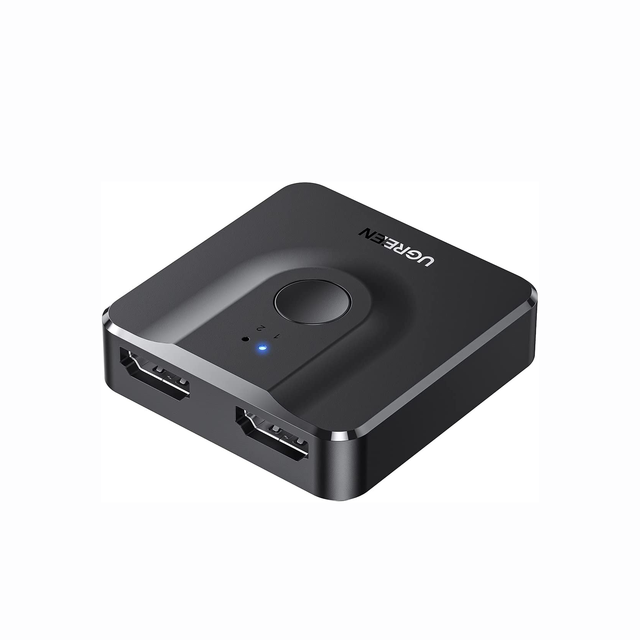 UGREEN HD-MI Switch 4K@60Hz HD-MI Splitter Bi-Directional HD-MI Switcher 2 Input 1 Output Splitter Support 4K 3D