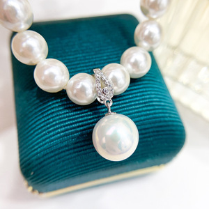 Collar con Colgante de Plata S925, Accesorios para DIY con Cuentas Planas Redondas de 10-13 mm, 30974 - Product Image 3