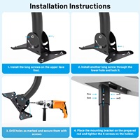 Kit d'installation complet pour support extérieur robuste Starlink – Support d'antenne Starlink multi-scènes avec toutes les pièces de montage