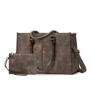 Bolso de Trabajo Retro para Mujer, Bolso de Mano para Portátil de 15.6 Pulgadas, Bolso Casual, Maletín de Oficina, Forro de Nailon Impermeable con Cierre de Cremallera - Product Image 4