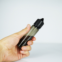 Bouteilles compte-gouttes en plastique PET transparentes noires personnalisées de 10 ml, 20 ml, 30 ml, 40 ml, 60 ml, 100 ml, 120 ml pour huiles essentielles, liquides et jus V3