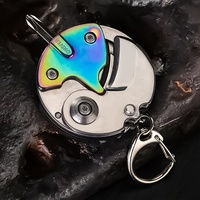 Poche Pliant Mini couteau Pièce Forme Paquet Gadget Multi Outil EDC Couteau Ouvre Ouvert Utilitaire Camping En Plein Air Colis Boîte Gear