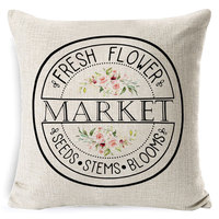Housse de coussin en lin moderne 45*45cm, imprimée sur mesure par sublimation, fermeture éclair écologique, pour la maison, l'hôtel, usage décoratif