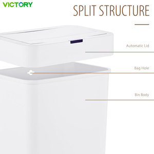 <span class=keywords><strong>Poubelle</strong></span> intelligente de salle de bain à détection de mouvement automatique en PP ABS, <span class=keywords><strong>poubelle</strong></span> électrique moderne pour cuisine avec couvercle - Product Image 4