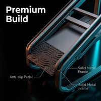 Appareil de marche sur les marches électrique intelligent Commercial Electric Smart Stair Climber Stepmill, en alliage d'aluminium, avec piste multi-étages et affichage numérique