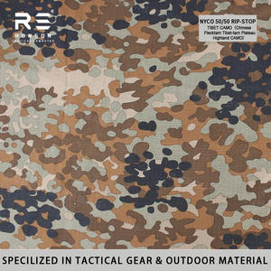 Tela de Camuflaje Chino <span class=keywords><strong>Flecktarn</strong></span> Tibet-tarn Plateau Highland para Uniformes, NYCO 50/50, Rip-Stop, Impresa, de Nailon y Algodón, Impermeable, IRR - Product Image 5