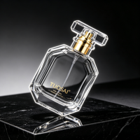 Flacon de parfum de luxe en verre de 100 ml avec pulvérisateur à pompe à surface plate sérigraphiée et diffuseur à bâtonnets – Offre Spéciale