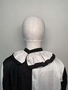 Masker pesta realistis badut menakutkan masker silikon hitam putih kostum badut wajah penuh dengan gigi <span class=keywords><strong>Halloween</strong></span> peran bermain alat peraga dewasa - Product Image 6