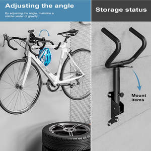2025 OEM <span class=keywords><strong>vélo</strong></span> support <span class=keywords><strong>mural</strong></span> cintre <span class=keywords><strong>vélo</strong></span> Garage stockage pliable support crochet <span class=keywords><strong>horizontal</strong></span> intérieur support pour vélos de route de montagne - Product Image 5